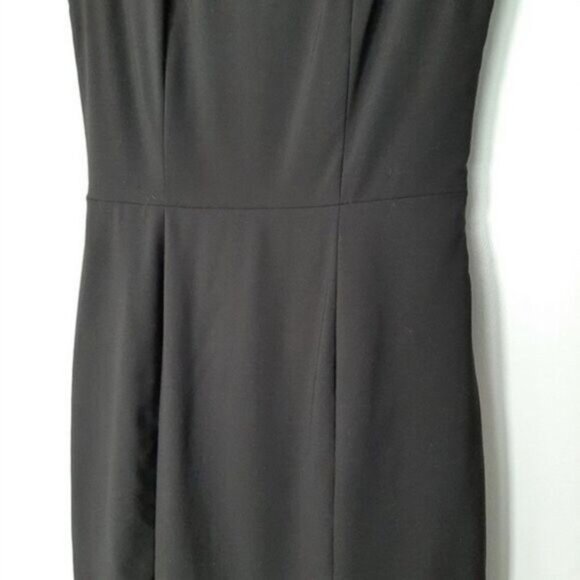 CYNTHIA STEFFE \ Wool Blend LBD Sheath Dress Lace Detail Black Sz 4 - Picture 5 of 15